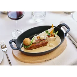 24 cm, Assiette chaude, Noir mat