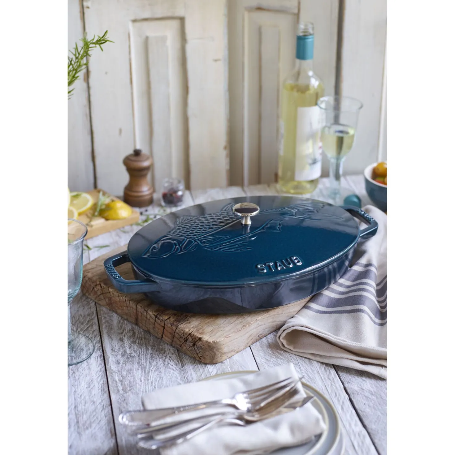 33 cm, Assiette chaude poisson, La Mer