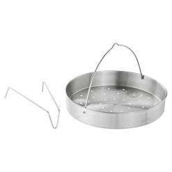22 cm, Panier pour autocuiseur, Argent