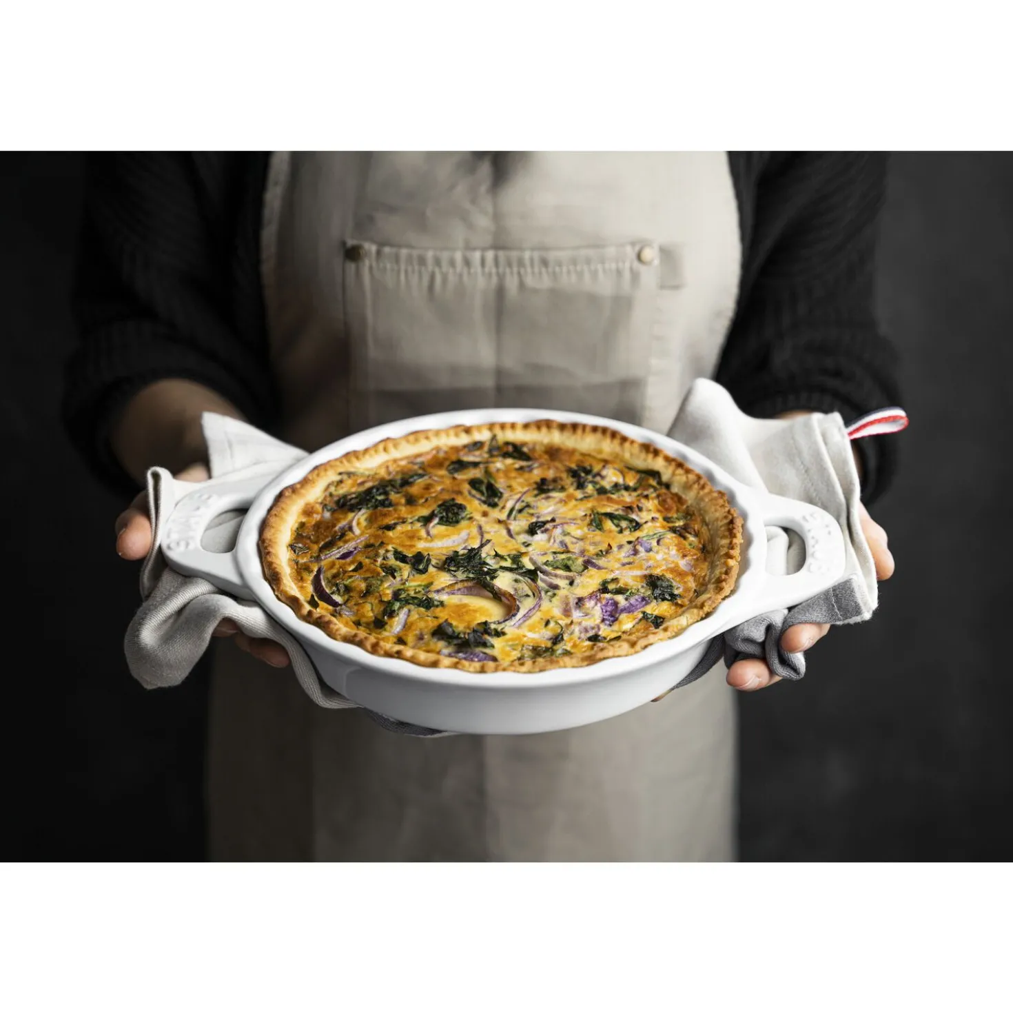24 cm, Plat à tarte, Blanc