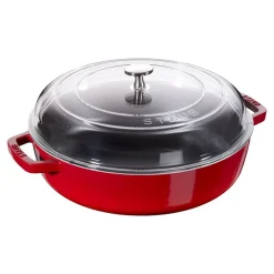28 cm, Sauteuse avec couvercle en verre, Cerise