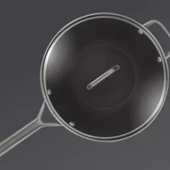 28 cm, Sauteuse avec couvercle en verre, Noir mat