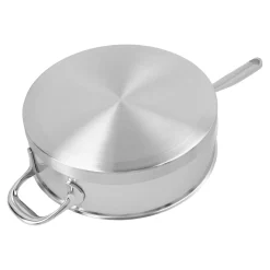 28 cm, Sauteuse avec couvercle, Argent