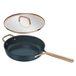 28 cm, Sauteuse avec couvercle en verre, Bleu