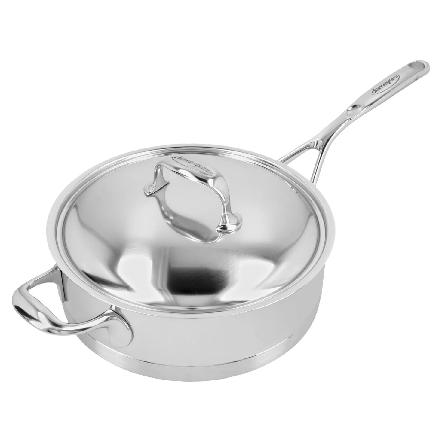 24 cm, Sauteuse avec couvercle, Argent