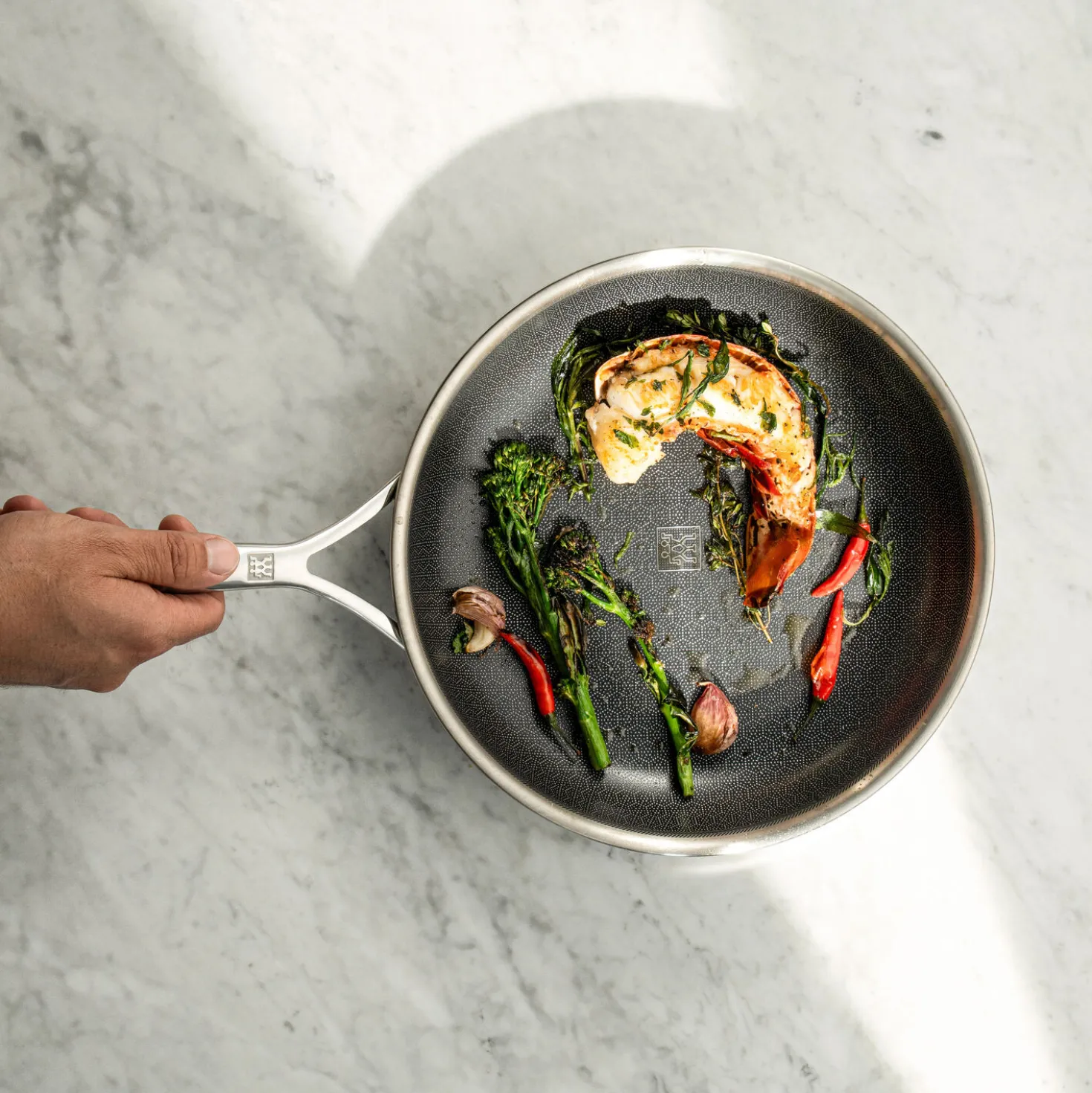 30 cm, Wok avec couvercle, Argent