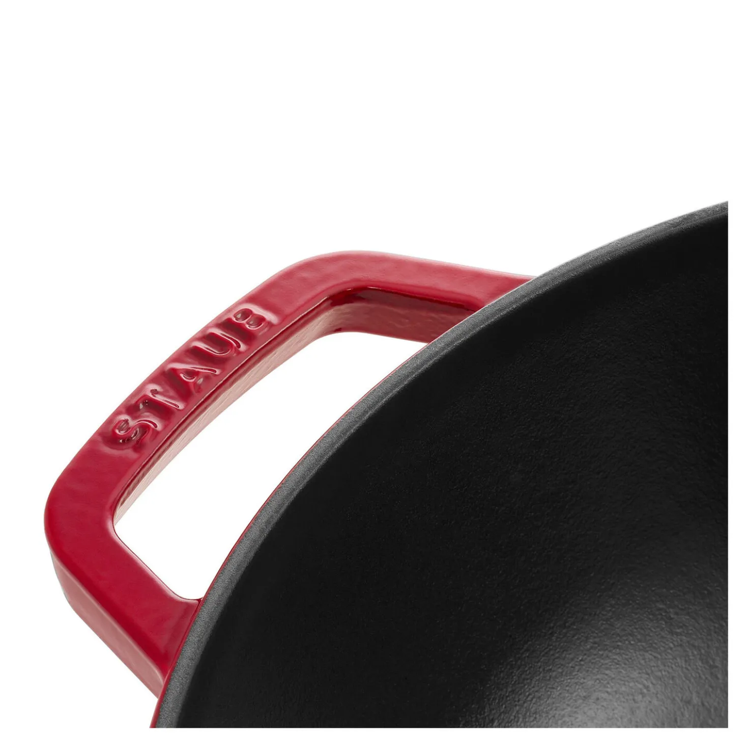 30 cm, Wok avec couvercle en verre, Cerise