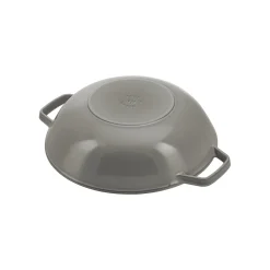 30 cm, Wok avec couvercle en verre, Gris graphite