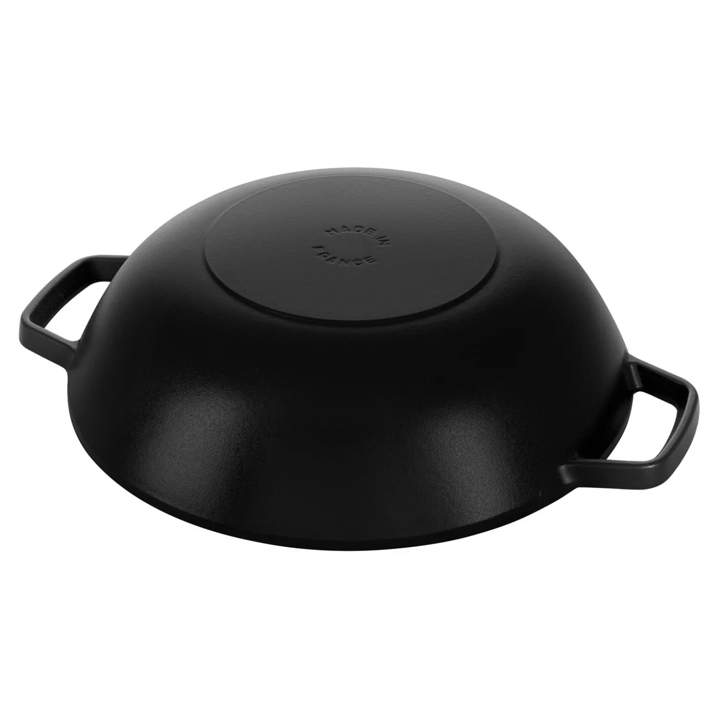 30 cm, Wok avec couvercle en verre, Noir mat
