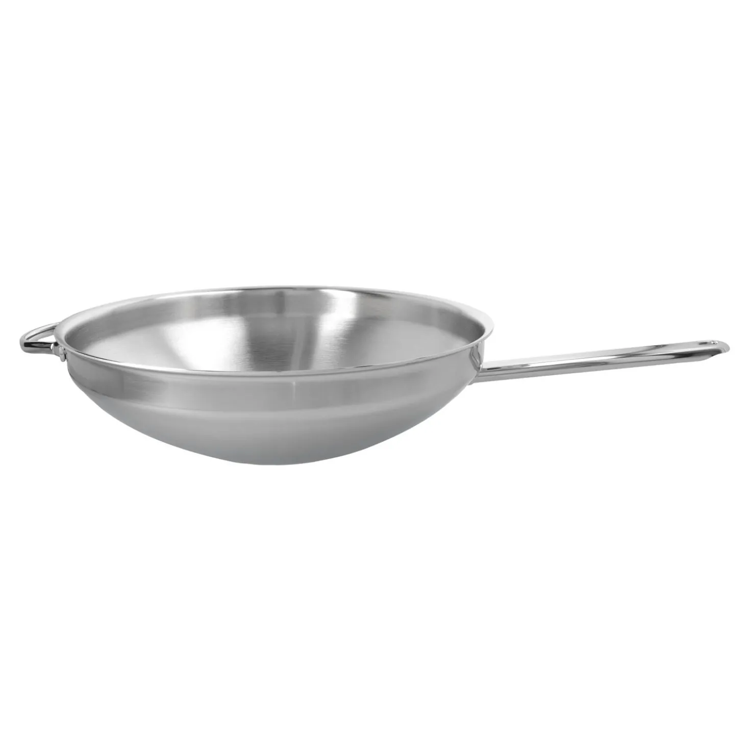 32 cm, Wok fond plat, Argent