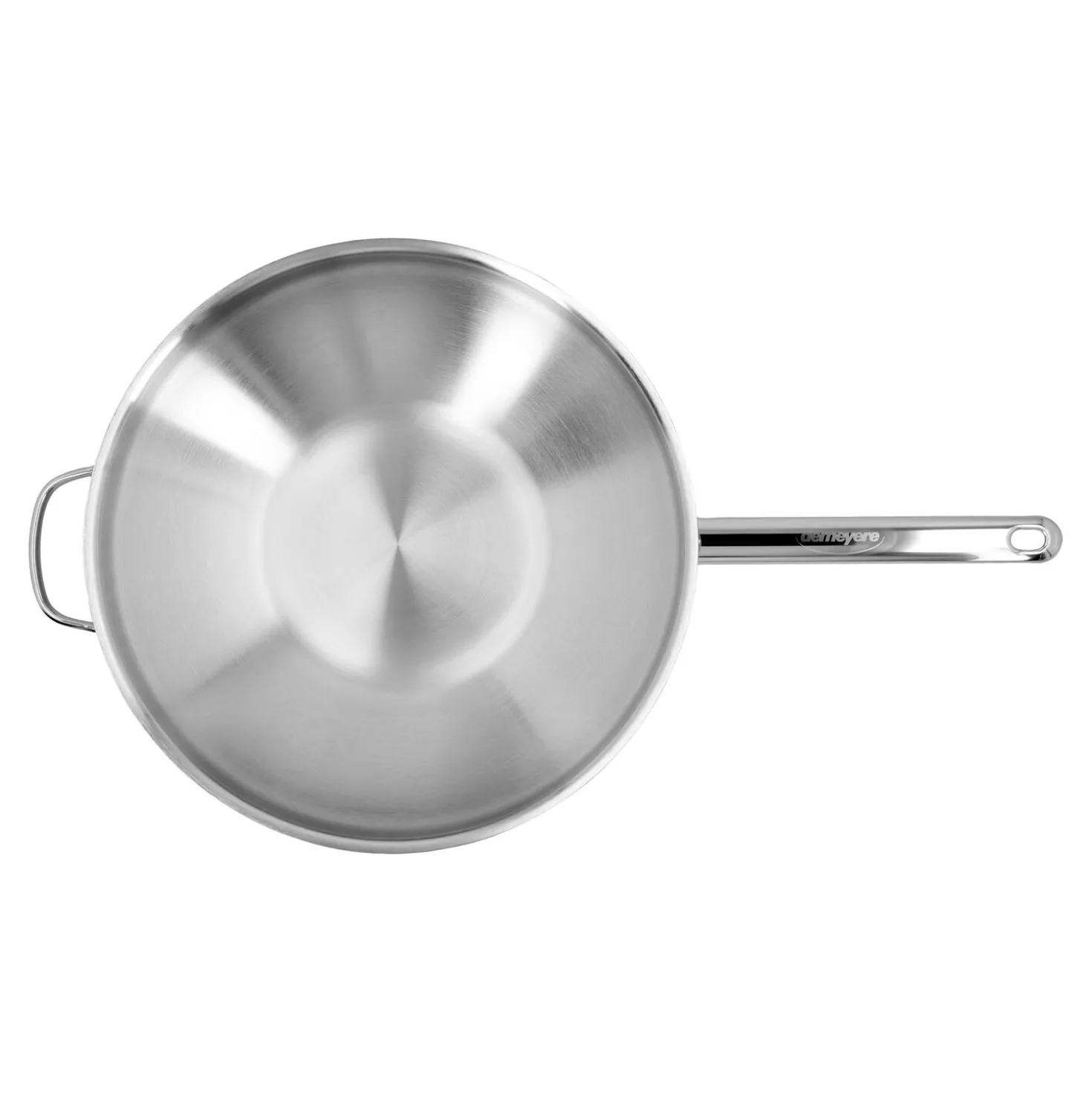 32 cm, Wok fond plat, Argent