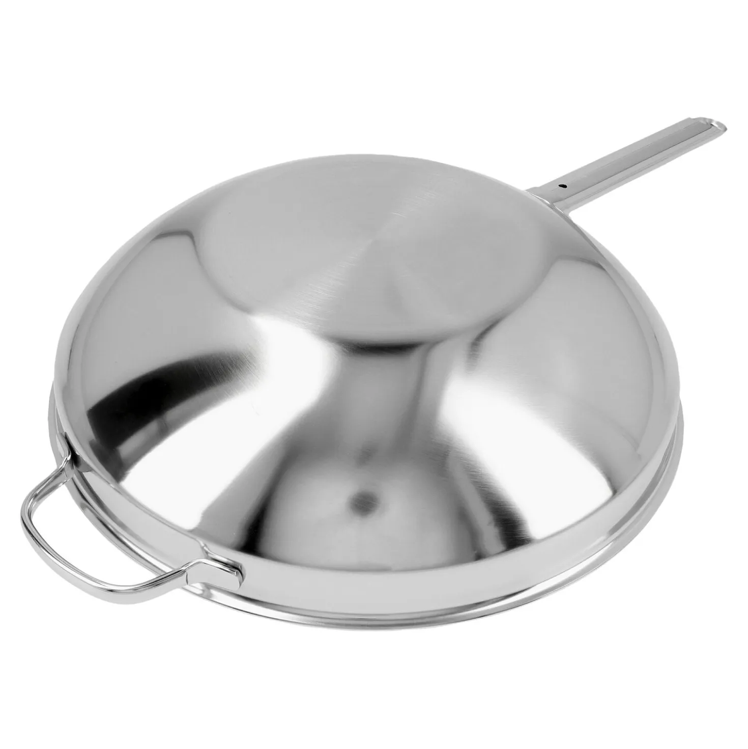32 cm, Wok fond plat, Argent