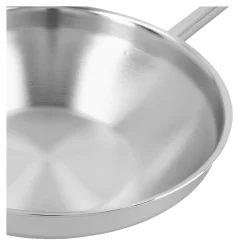 32 cm, Wok fond plat, Argent