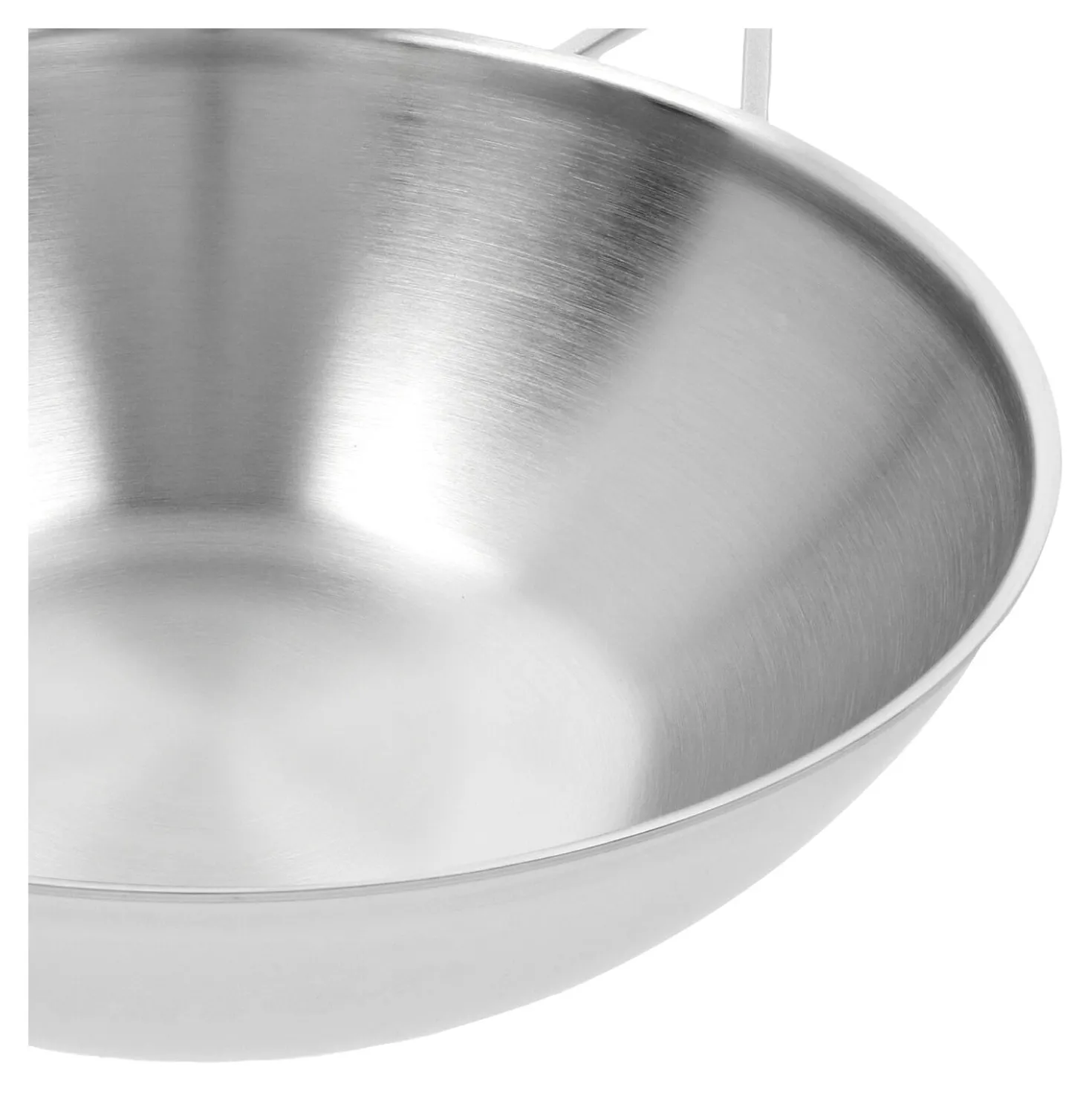 30 cm, Wok fond plat, Argent