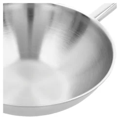 26 cm, Wok fond plat, Argent