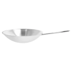 36 cm, Wok fond rond, Argent
