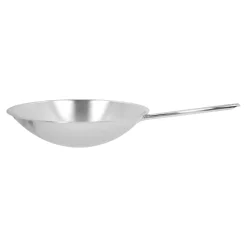 36 cm, Wok fond rond, Argent