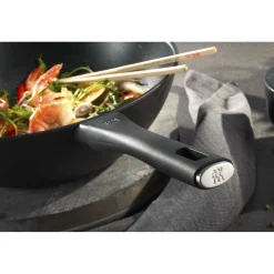 30 cm, Wok, Noir mat