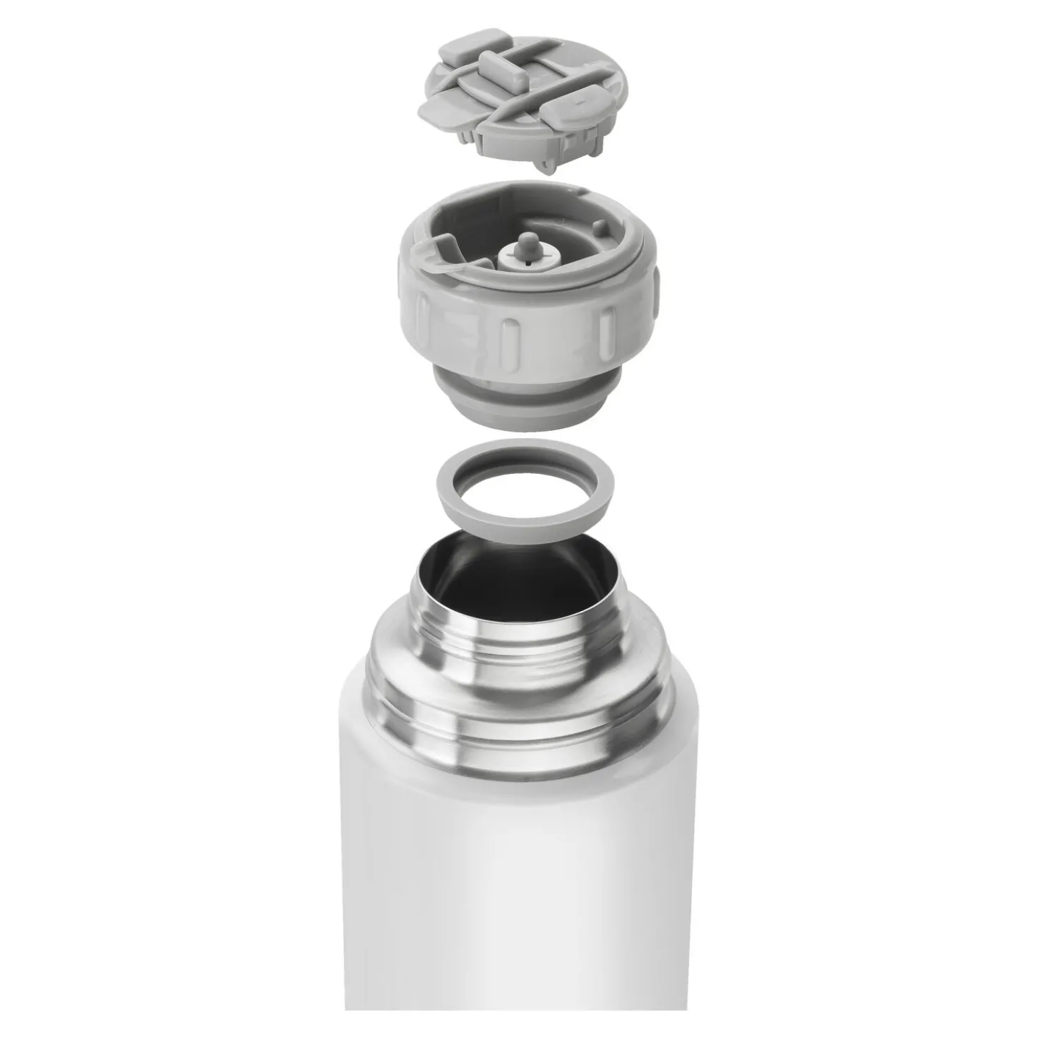 1 l, Bouteille isotherme, Blanc-Gris