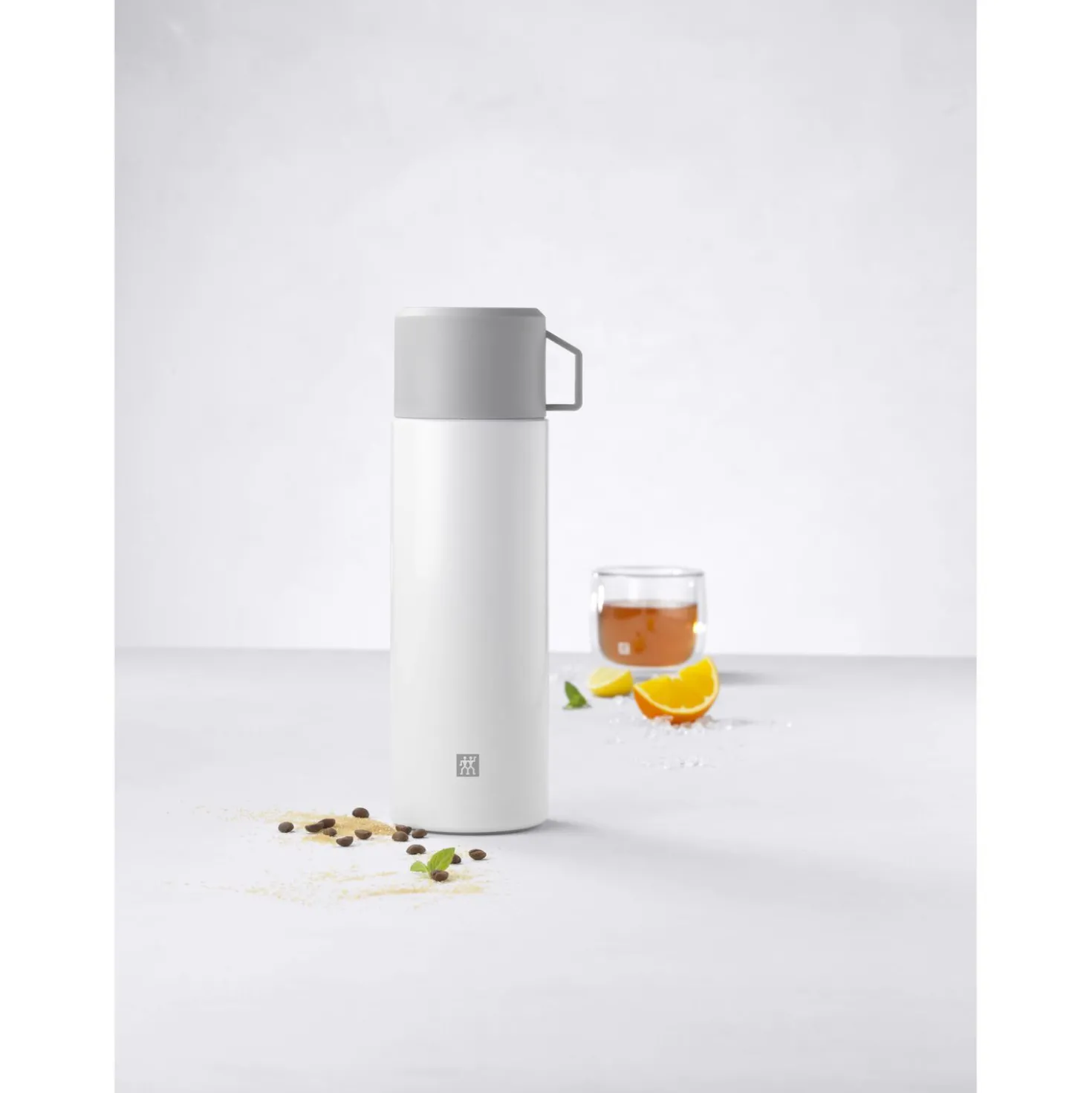 1 l, Bouteille isotherme, Blanc-Gris