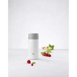 420 ml, Bouteille isotherme, Blanc-Gris