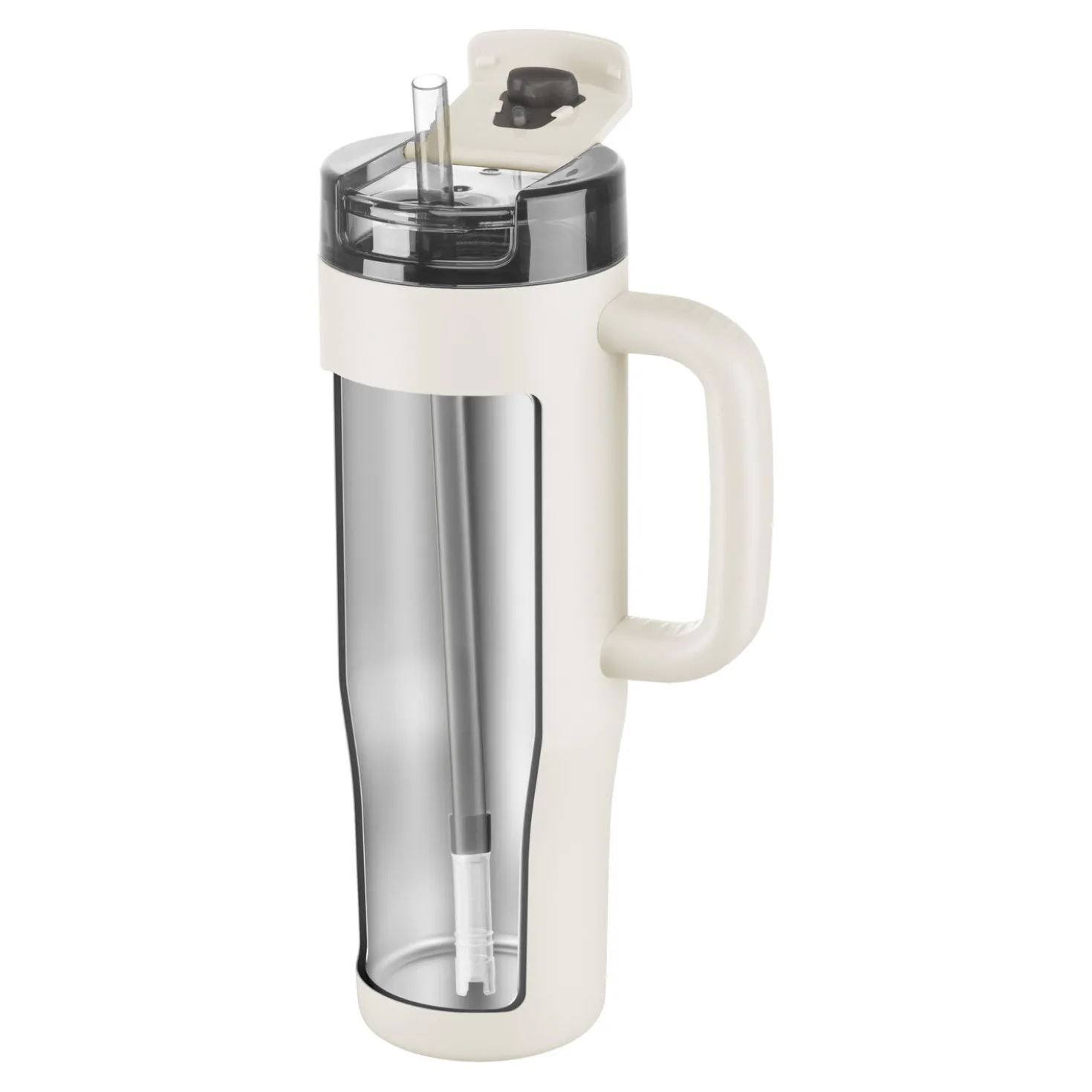 900 ml, Gobelet isotherme avec paille, Cream