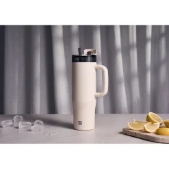900 ml, Gobelet isotherme avec paille, Cream
