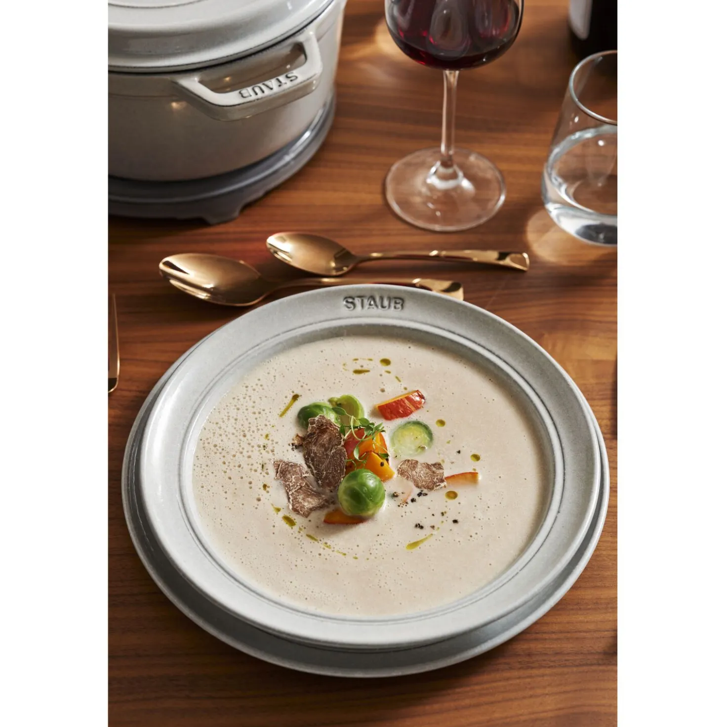 Assiette 24 cm, Céramique, Truffe blanche