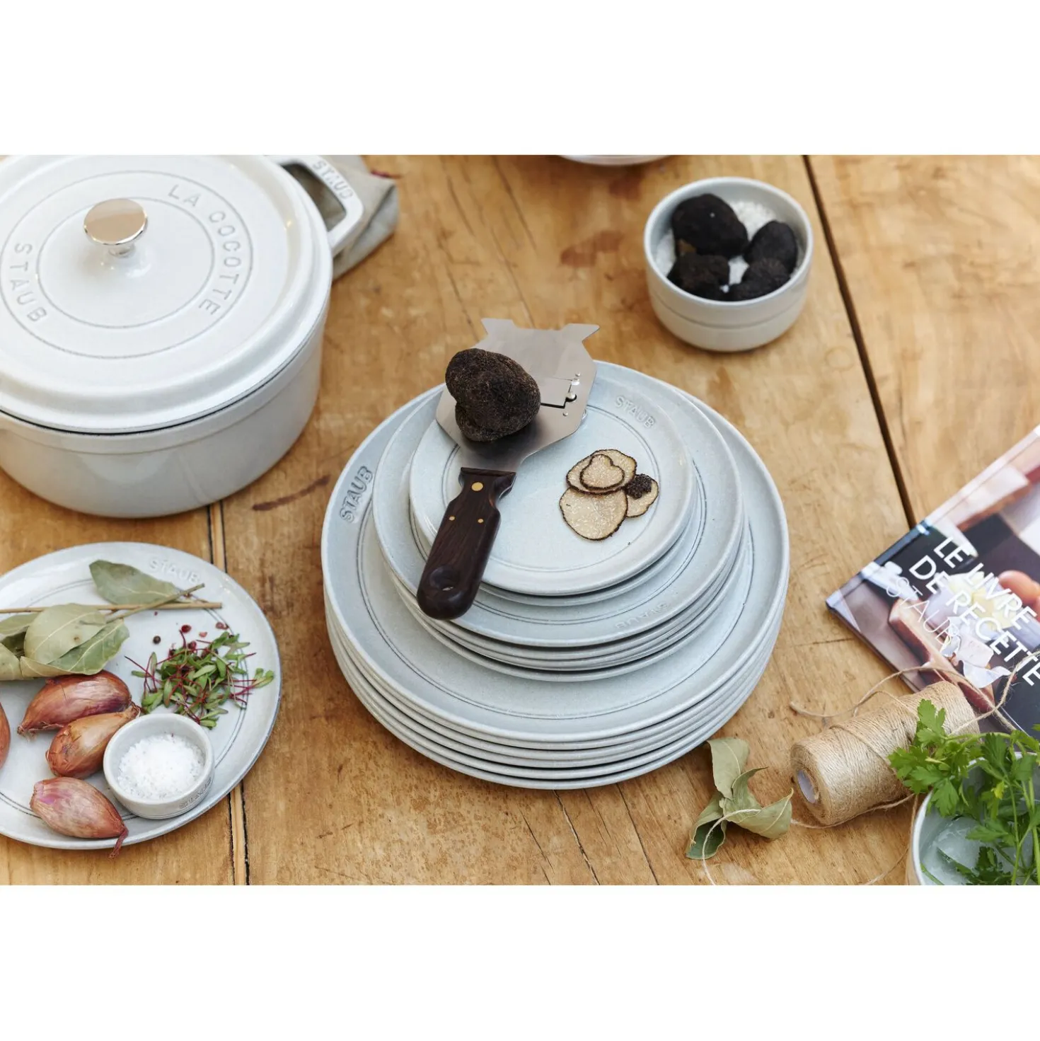Assiette plat 15 cm, Céramique, Truffe blanche