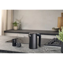 Batteur électrique sans fil avec balance digitale, 4-pcs, noir