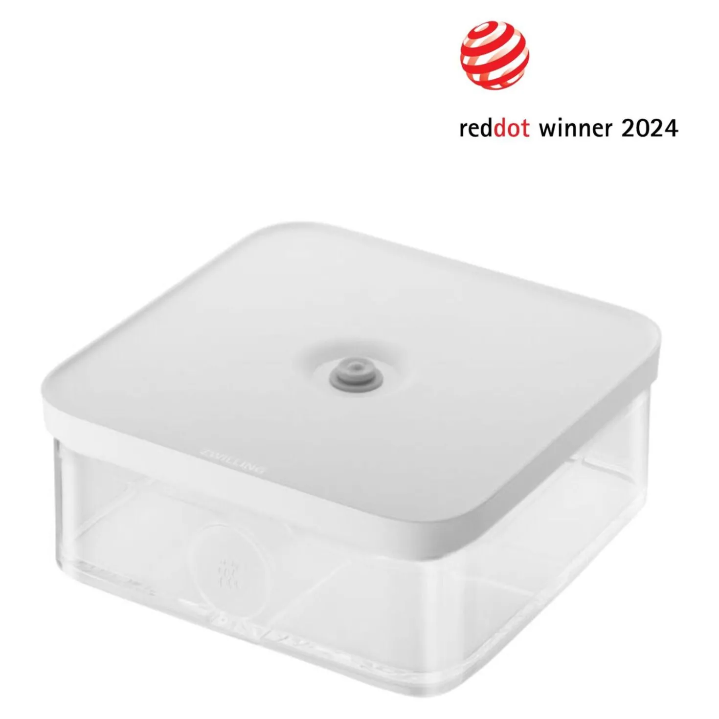 Boîte CUBE L / 21 cm, transparent-blanc