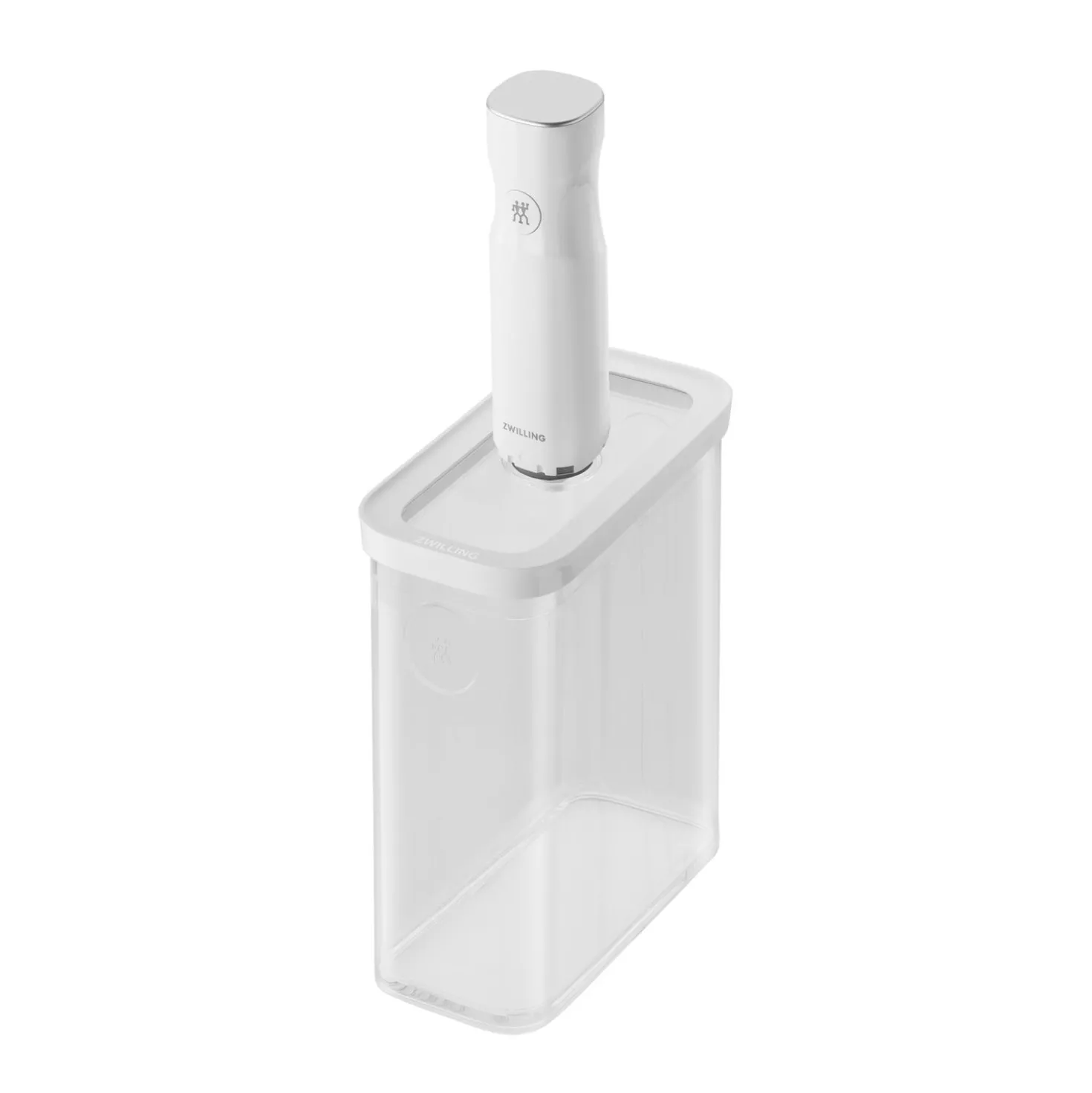 Boîte CUBE 3M / 21 cm, transparent-blanc