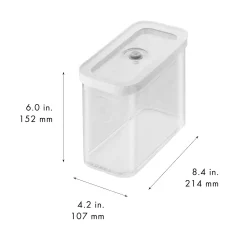 Bo&icirc;te CUBE 2M / 21 cm, transparent-blanc