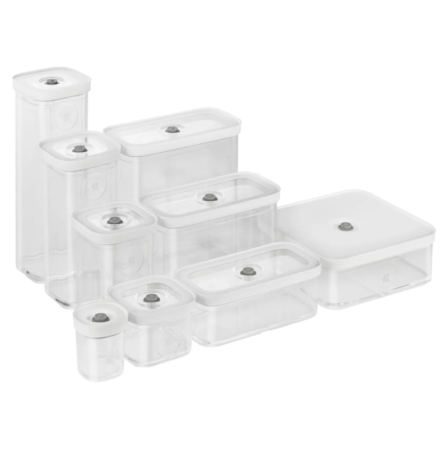 Boîte CUBE 2M / 21 cm, transparent-blanc