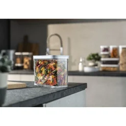 Boîte CUBE 2M / 21 cm, transparent-blanc