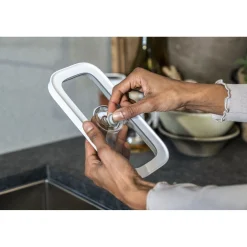 Boîte CUBE M / 21 cm, transparent-blanc