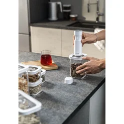 Bo&icirc;te CUBE S / 11 cm, transparent-blanc