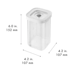 Bo&icirc;te CUBE 2S / 11 cm, transparent-blanc