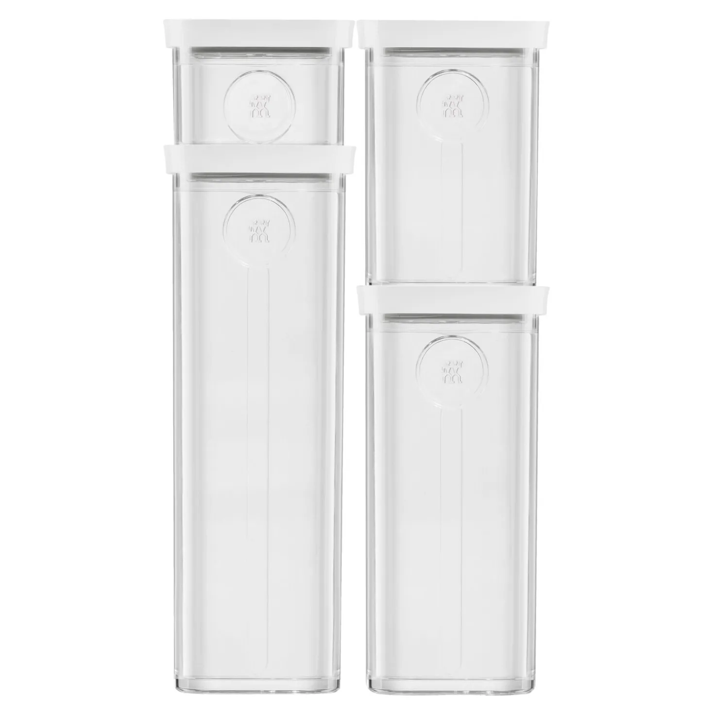 Boîte CUBE 2S / 11 cm, transparent-blanc