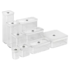 Boîte CUBE 2S / 11 cm, transparent-blanc