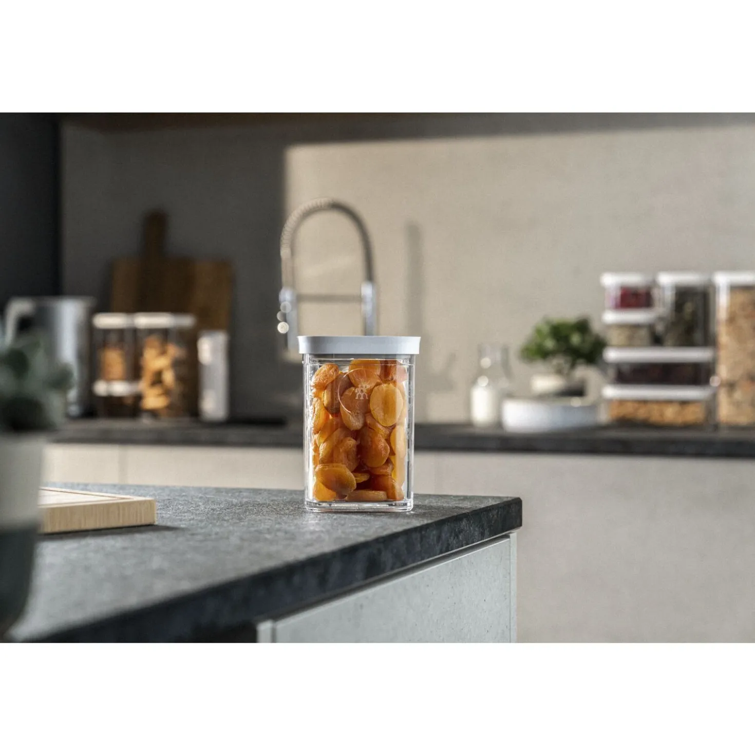 Boîte CUBE 2S / 11 cm, transparent-blanc