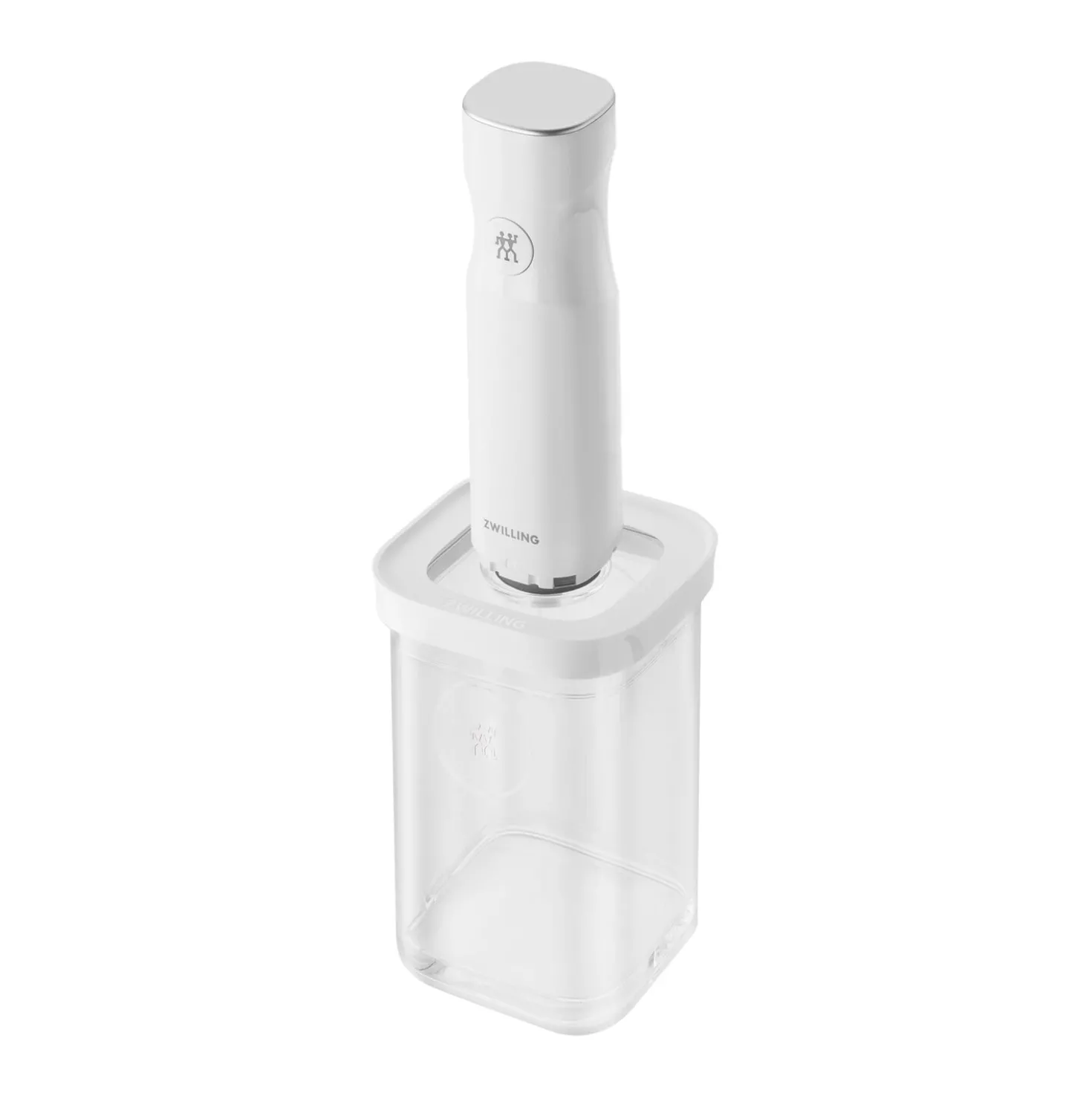 Boîte CUBE 2S / 11 cm, transparent-blanc