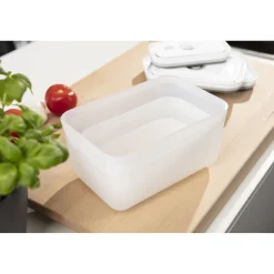 Bo&icirc;te sous vide L, Plastique, semi transparent-Gris
