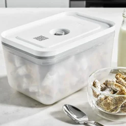 Bo&icirc;te sous vide L, Plastique, semi transparent-Gris