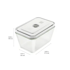Boîte sous vide L, Verre, Gris