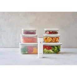 Bo&icirc;te sous vide S, Plastique, semi transparent-Gris