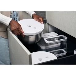 Bol sous vide L / 24 cm, Acier inoxydable, Argent