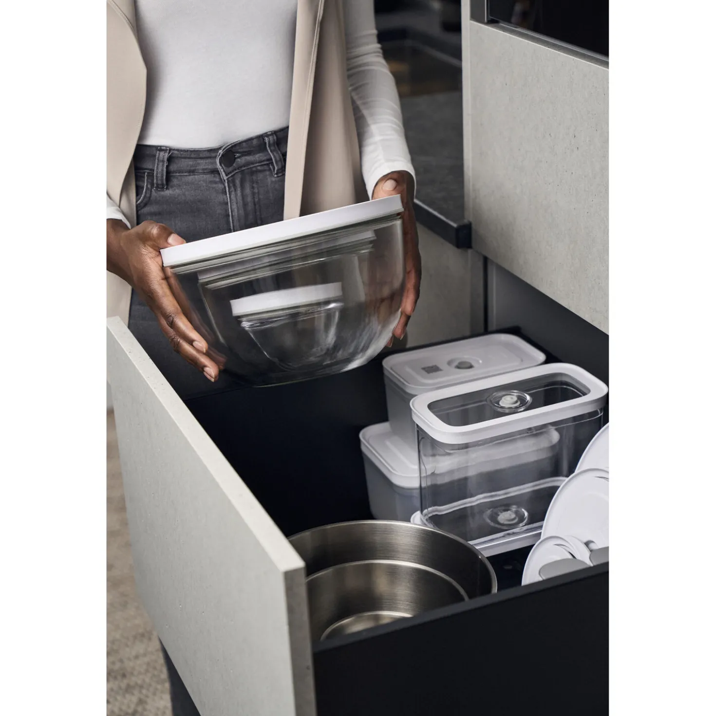 Bol sous vide L / 24 cm, Verre, Transparent