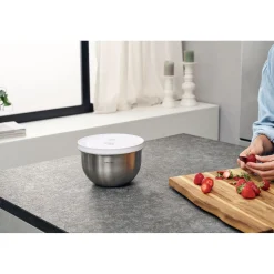 Bol sous vide M / 18 cm, Acier inoxydable, Argent