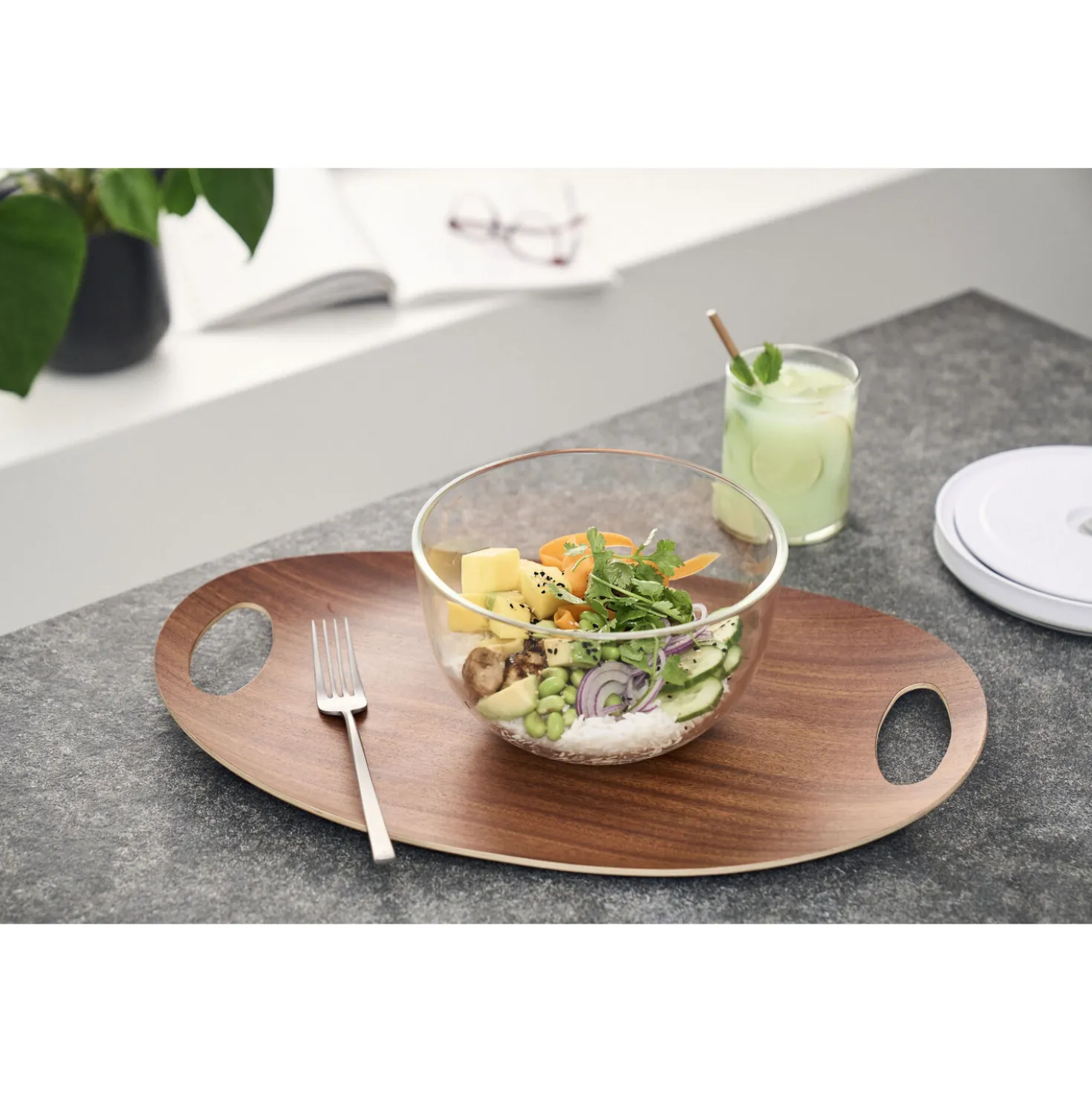 Bol sous vide M / 18 cm, Verre, Transparent